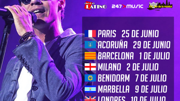Conoce las fechas de los conciertos de Marc Anthony en Europa