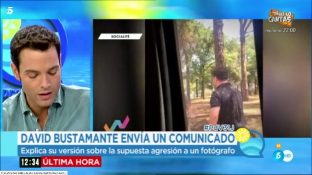 David Bustamante pierde los papeles y agrede a un periodista