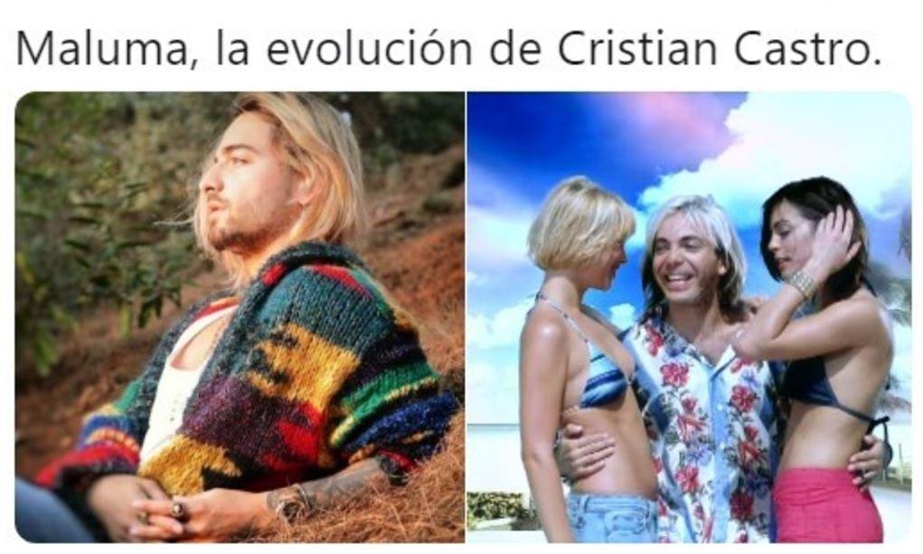 Maluma provoca una avalancha de bromas por su nuevo look a lo Cristian Castro