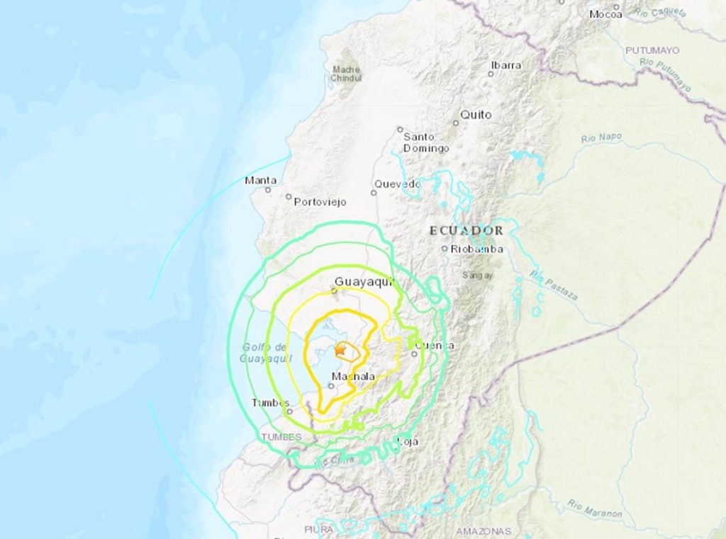 Terremoto en Ecuador - USGS