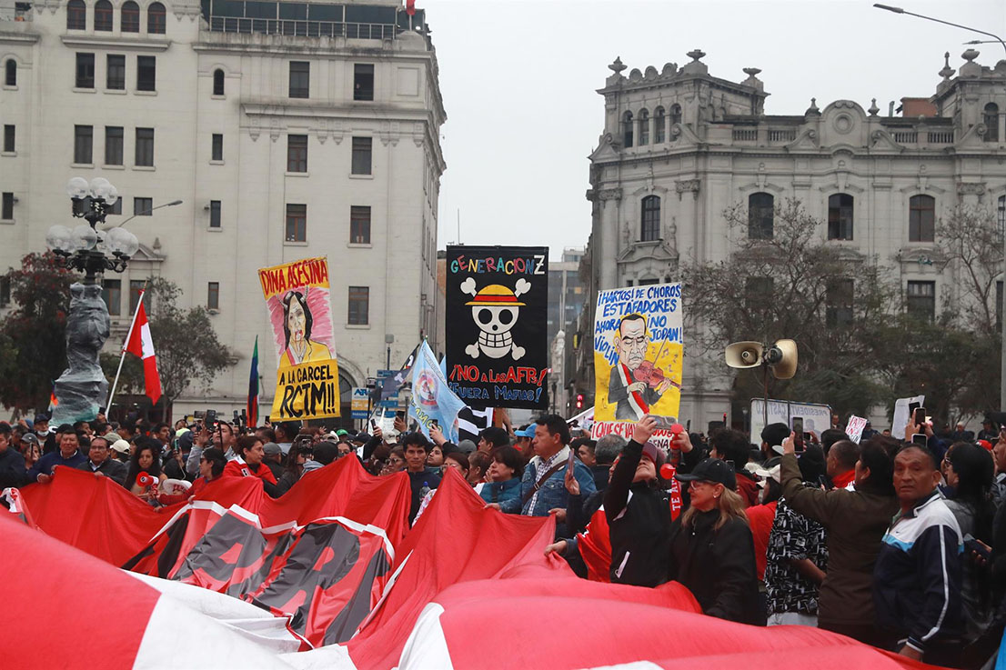 Manifestación contra el Gobierno de Perú en la capital, Lima- Europa Press/Contacto/Mariana Bazo