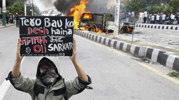 Un joven de la generación Z protesta en Nepal- Skanda Gautam / Zuma Press / ContactoPhoto